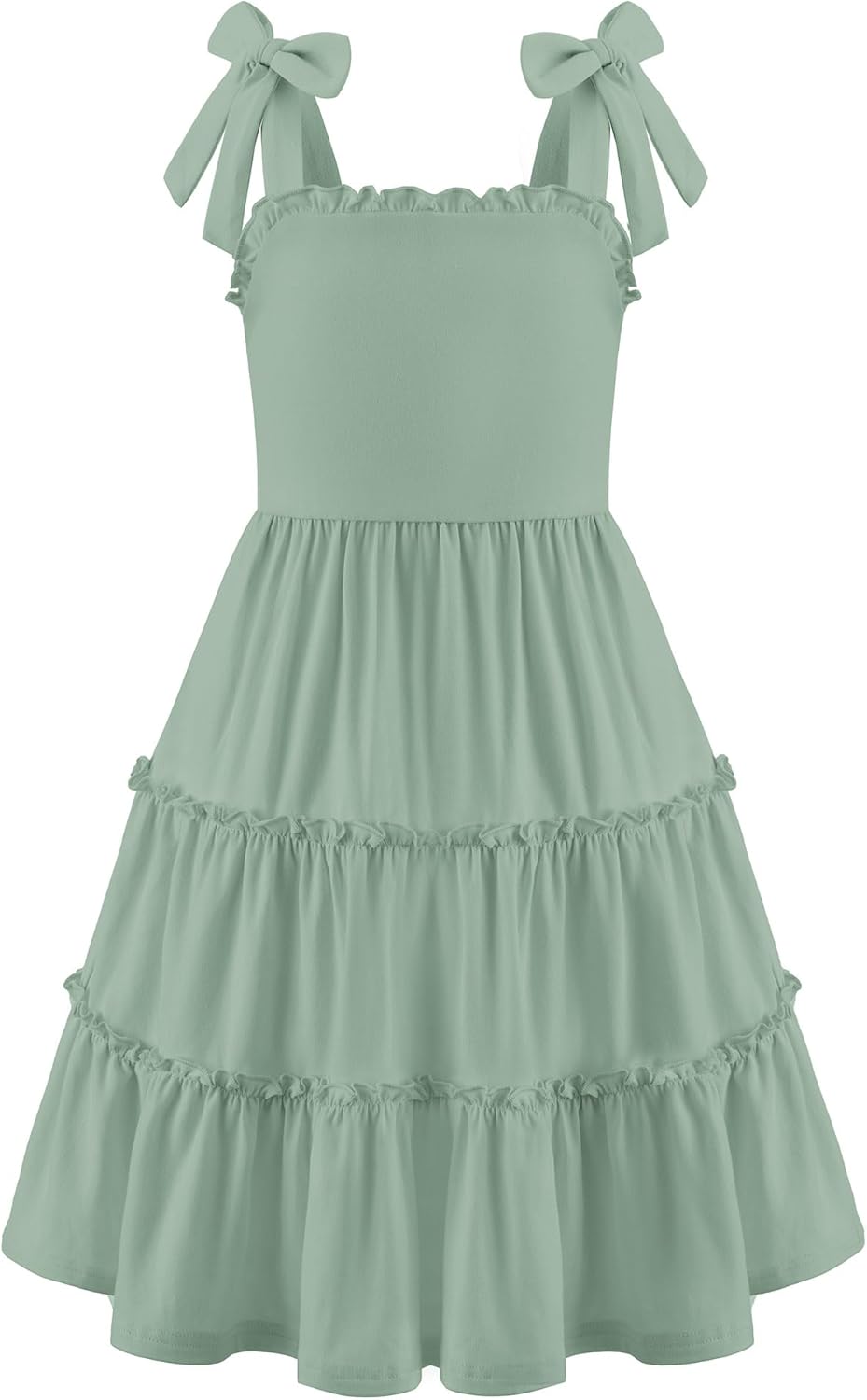 Arshiner Girls Summer Dress Boho Casual Bowknot Sleeveless