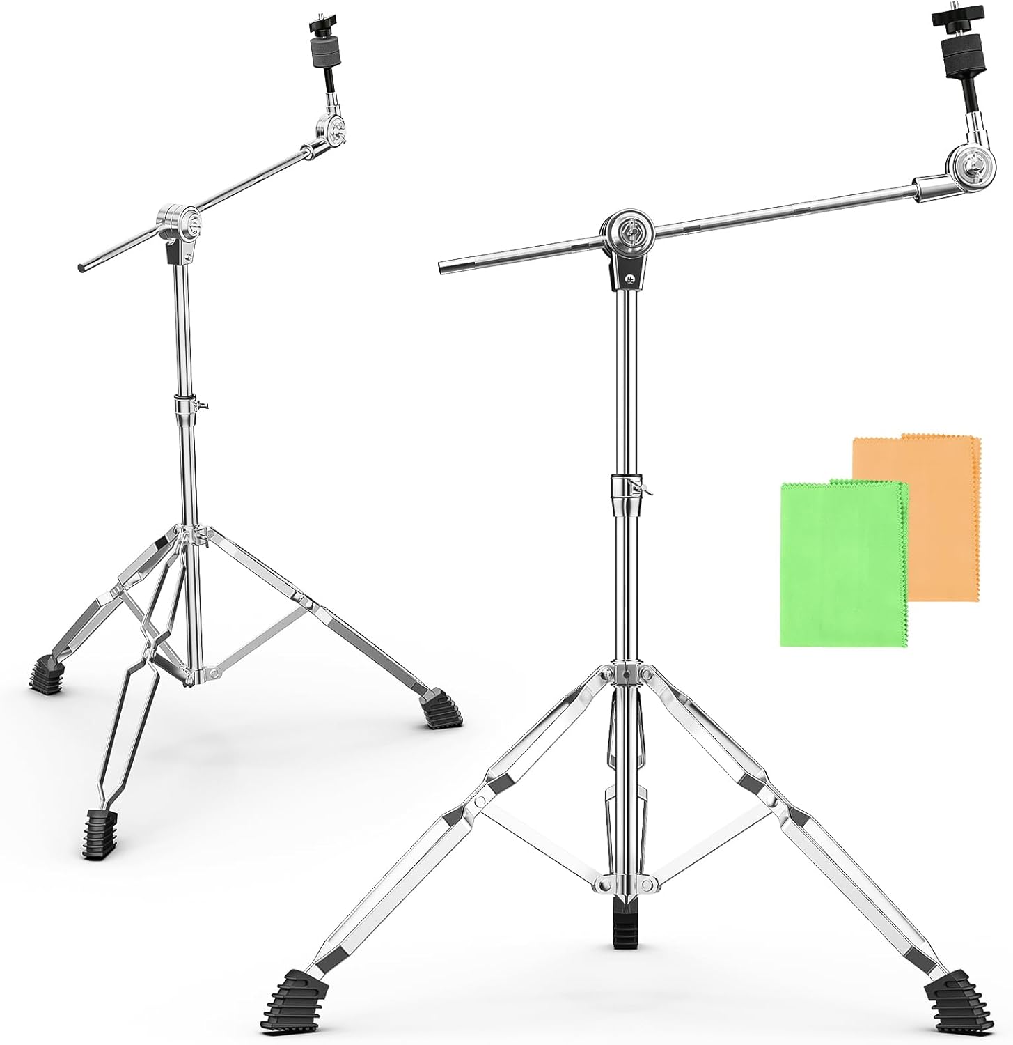 2 Pack Adjustable Boom Cymbal Stand for Drum Hardware Set