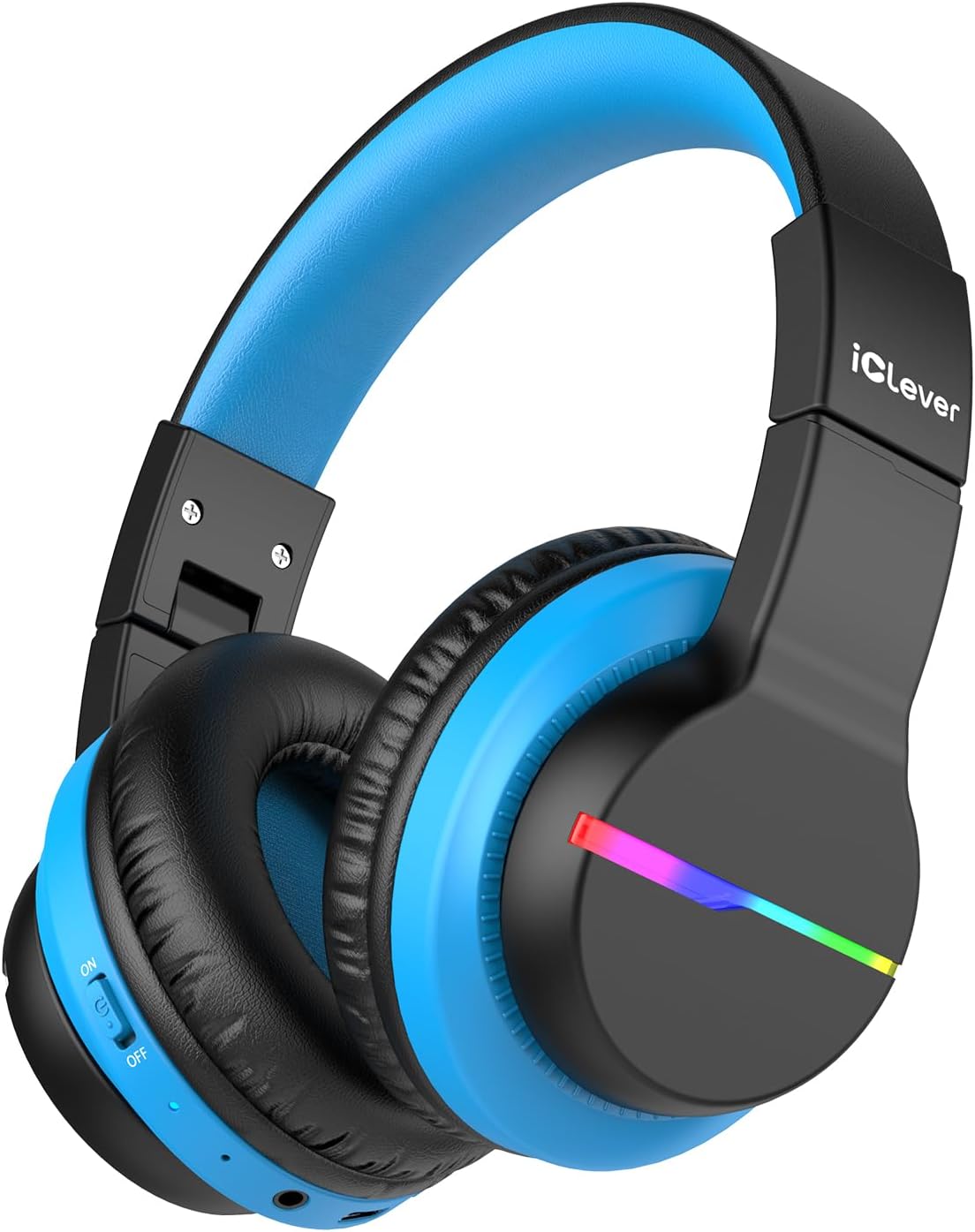 iClever Kids Bluetooth Headphones - Safe Volume, Colorful LEDs