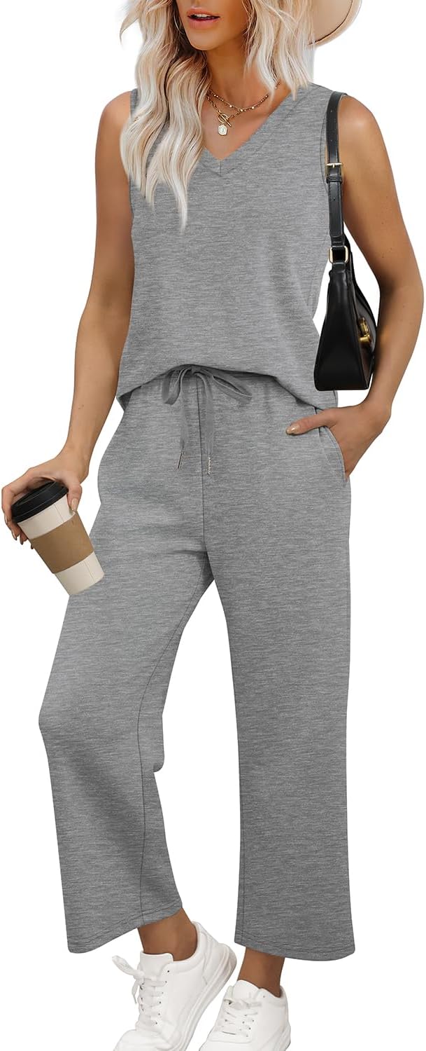 WIHOLL Two Piece Set for Women Summer Outfits Vacation Trendy