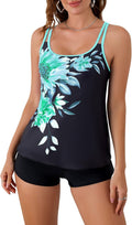 Tankini Swimsuit for Women Two Piece with Boyshorts - Tummy Control
