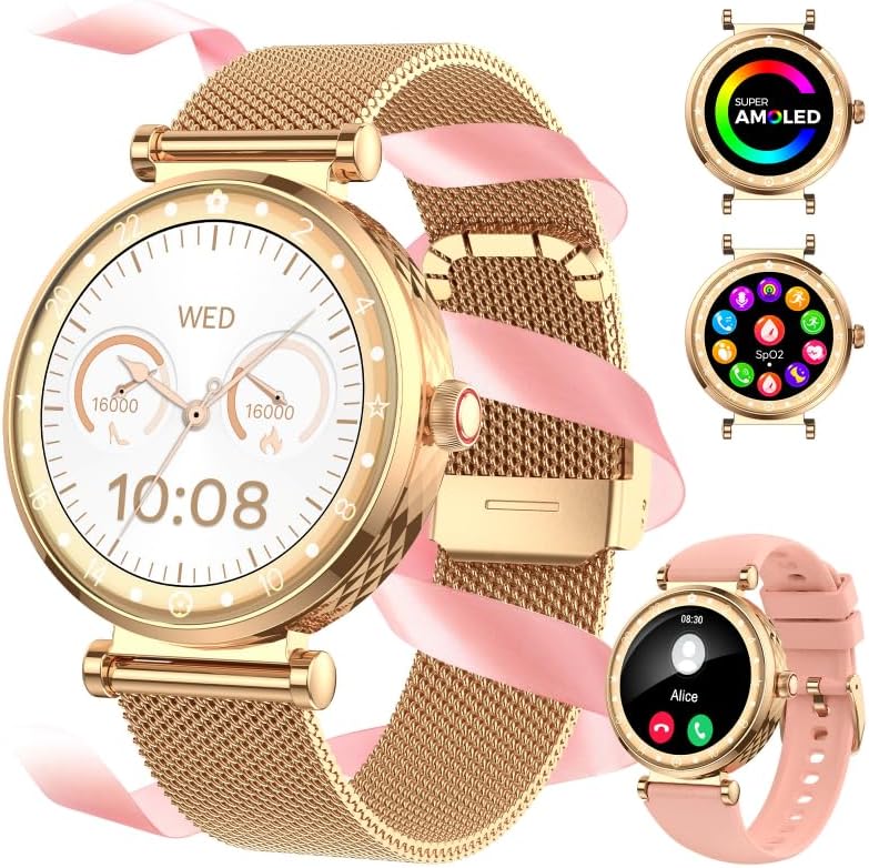 Smart Watch for Women with AMOLED Display and Fitness Tracker