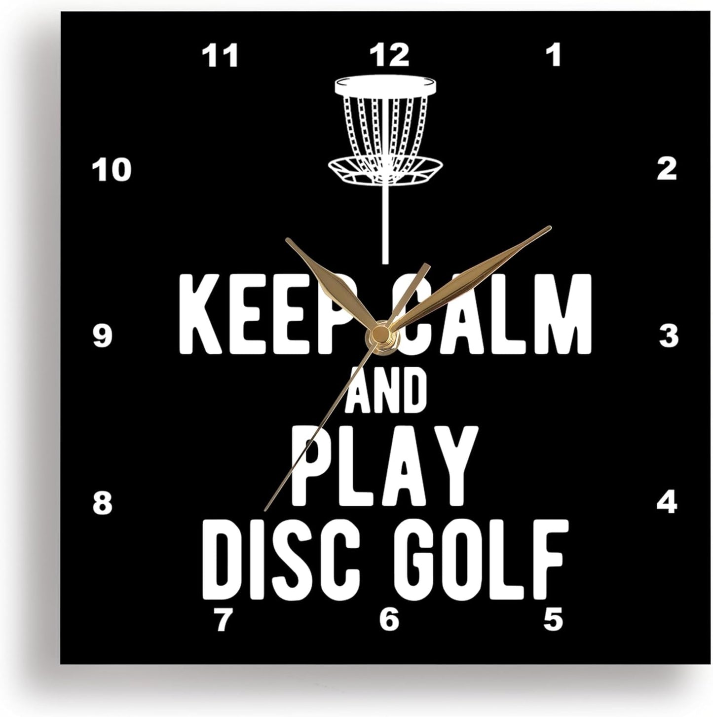 15 Keep Calm Disc Golf Wall Clock - Silent Style