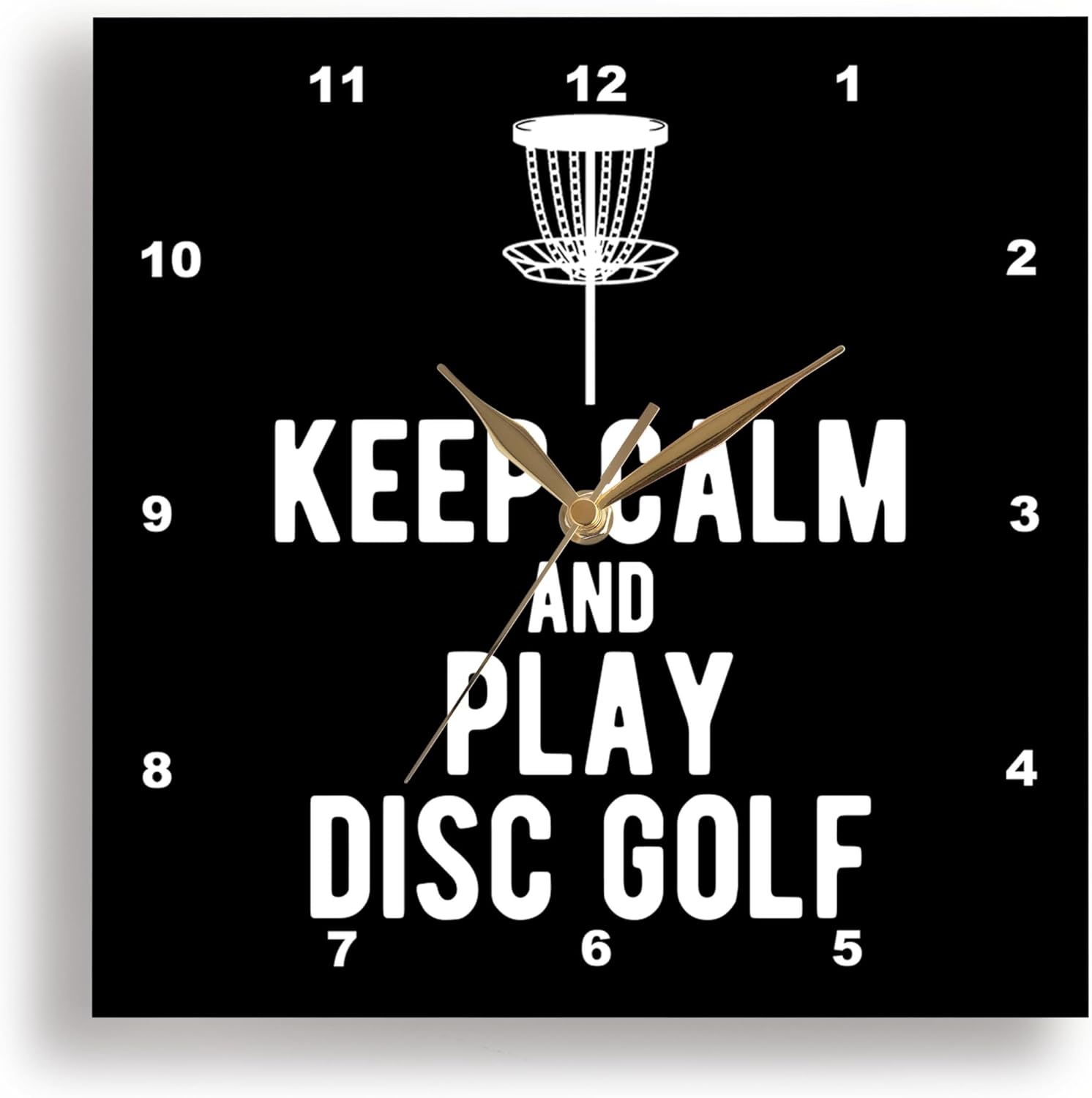 15 Keep Calm Disc Golf Wall Clock - Silent Style