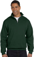 50/50 Blend Quarter-Zip Cadet Collar Sweatshirt for Comfort