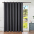 Dark Grey Sliding Door Curtain 96 in Long - Wide Room Darkening
