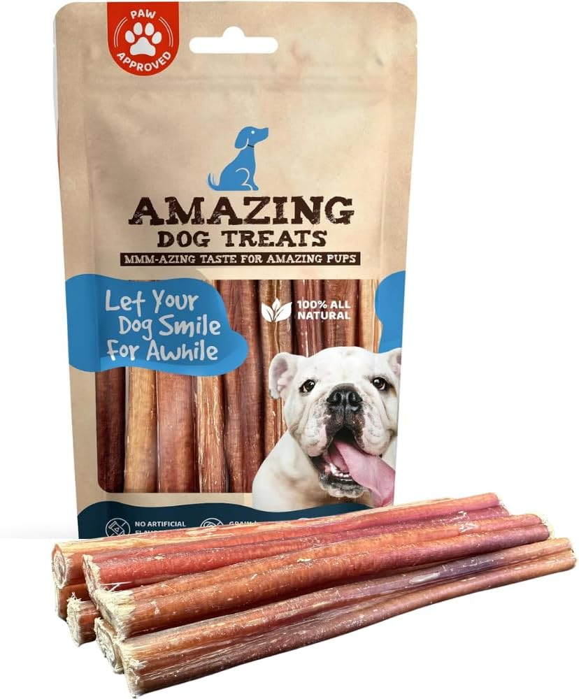 Premium Bully Sticks for Small Dogs - 6 Inch Junior Treats