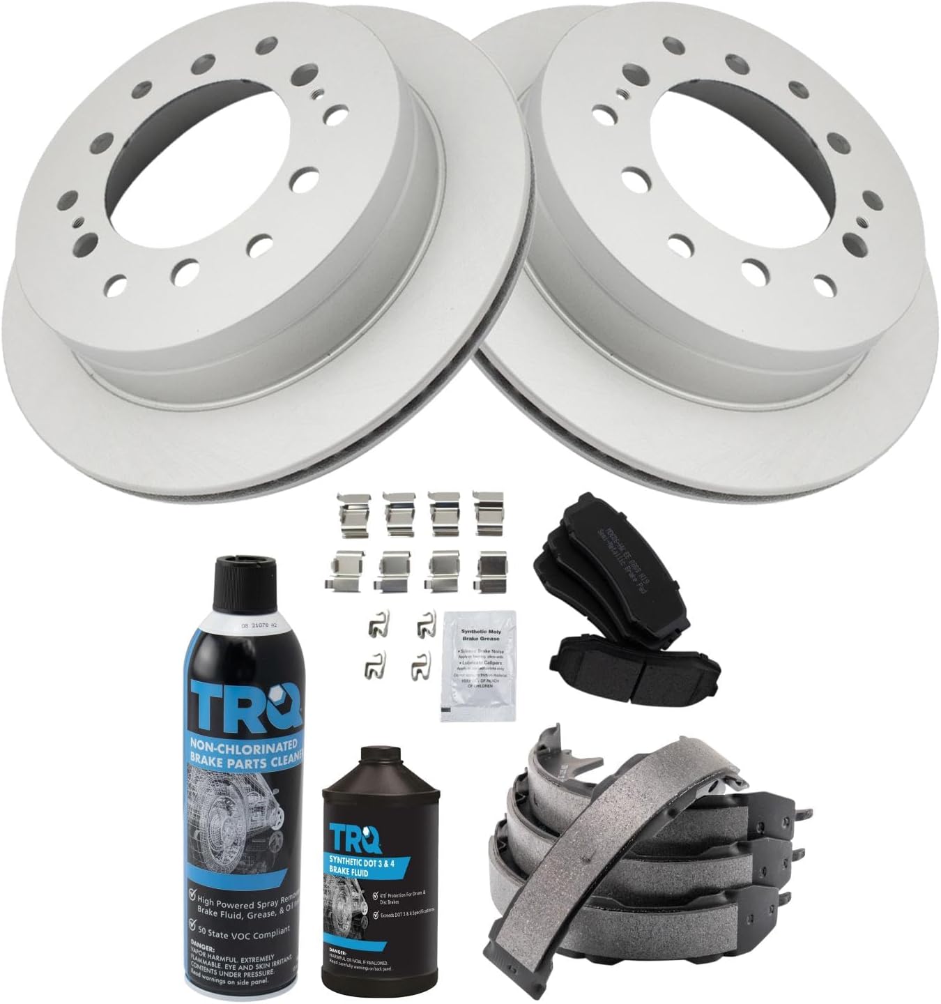TRQ Rear Brake Pad & Rotor Kit for Lexus GX470 & Toyota 4Runner