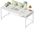 55 x 24 in Computer Desk with Shelf - Compact Rustic Workstation