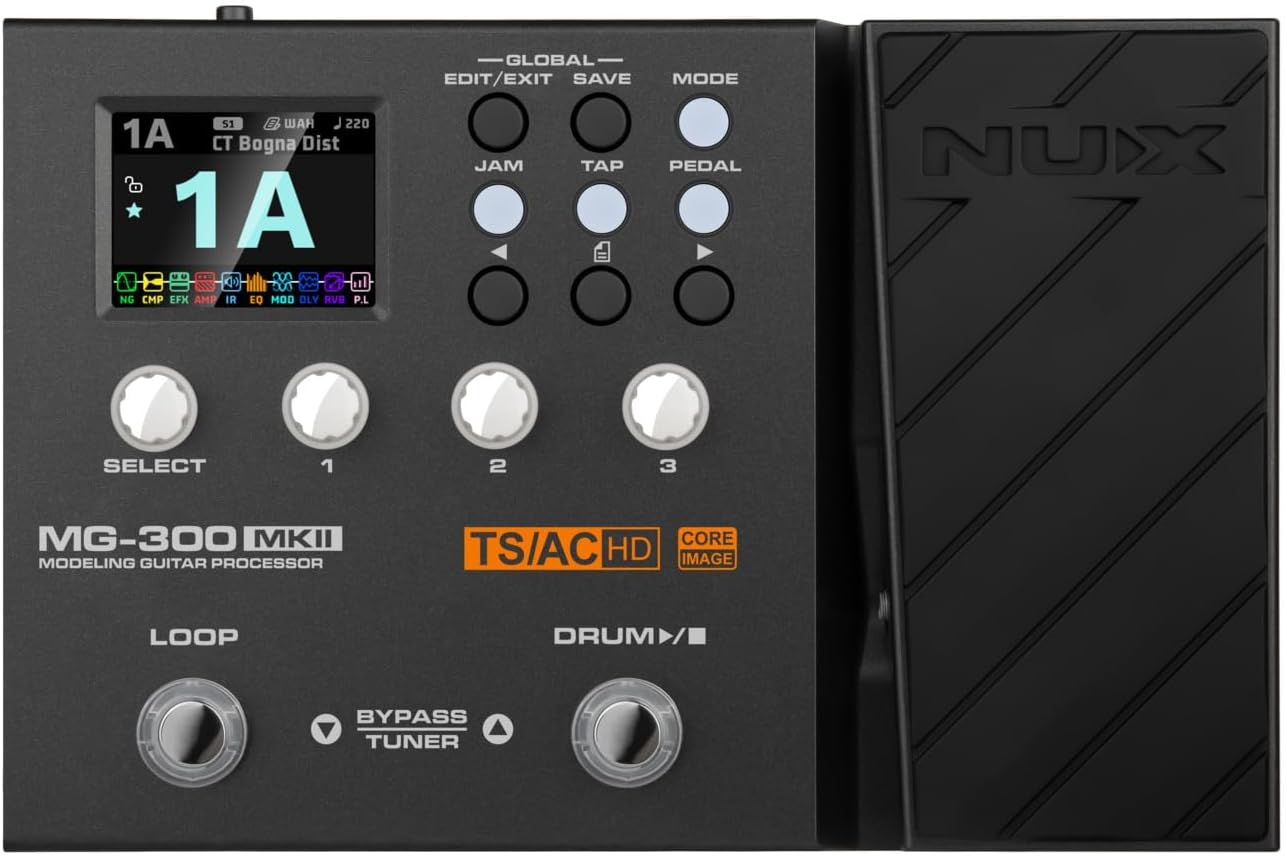 NUX MG-300 MKII Multi Effects Pedal with 45 Effects and IRs