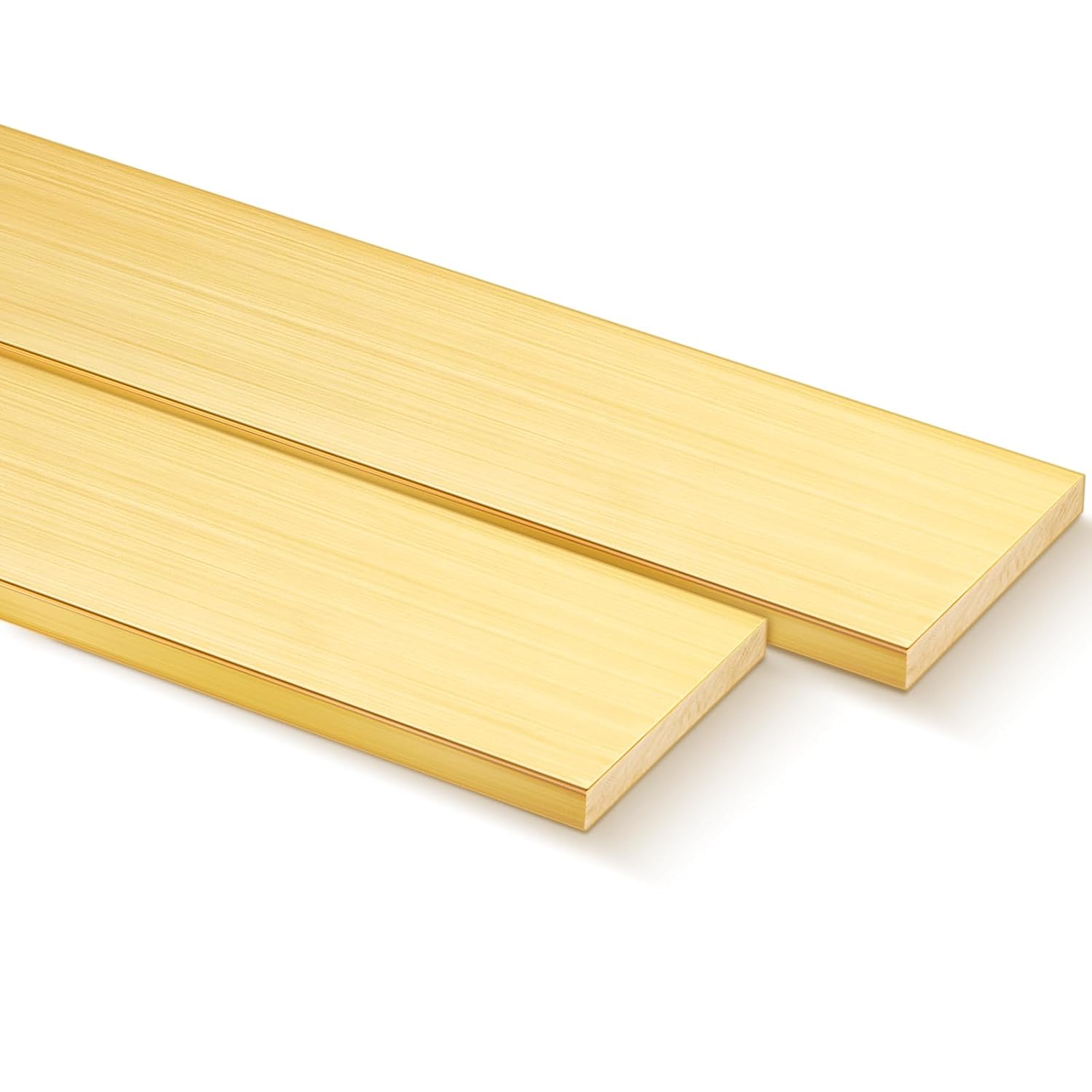 Hicarer 2 Pieces 1/4in x 2in C360 Brass Flat Bar for Crafting