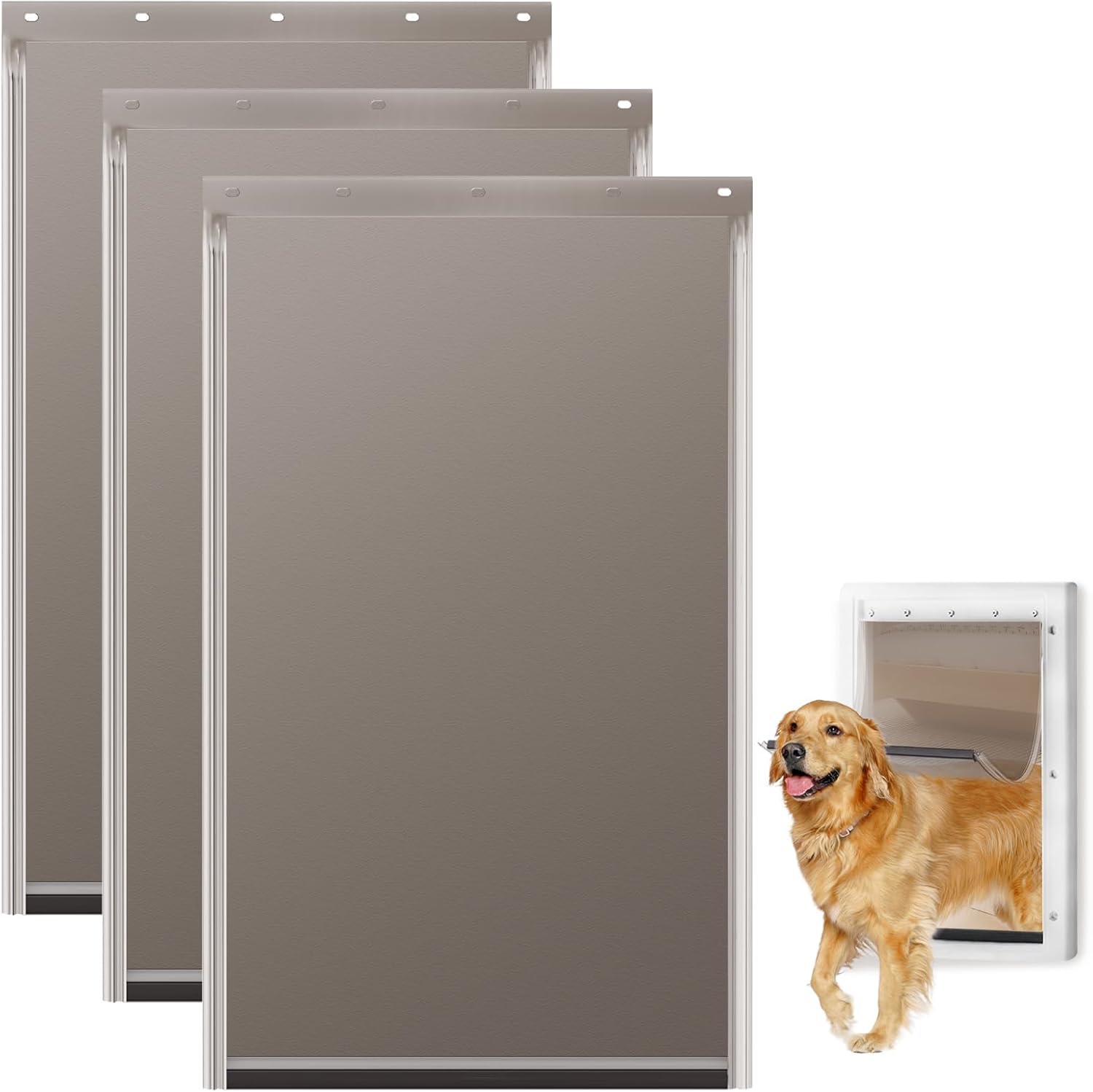 Large Dog Door Replacement Flap for PAC11-11039, 3 Pack