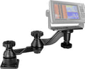 Aluminum Fish Finder Mount with Reinforced Dual-Joint Arm - Heavy Duty