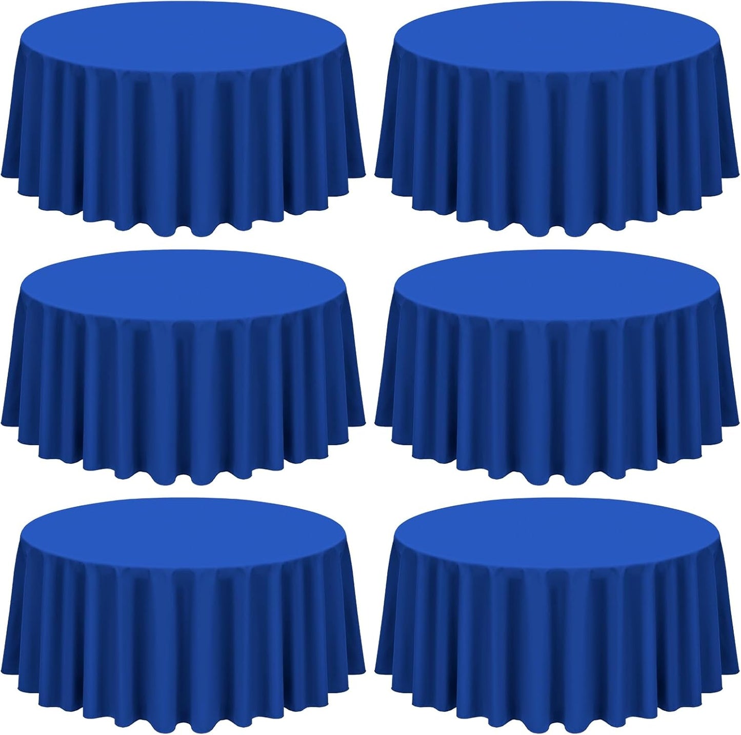 Royal Blue Round Tablecloths - 90 Inch Polyester for Events