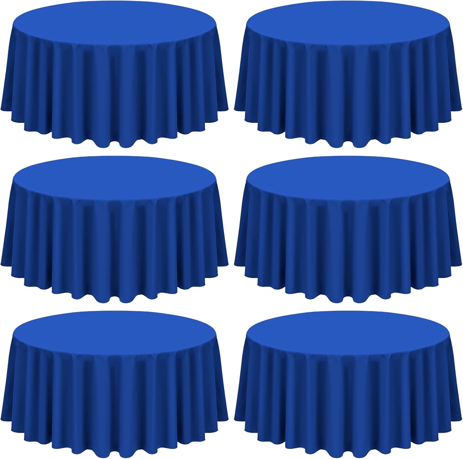 Royal Blue Round Tablecloths - 90 Inch Polyester for Events