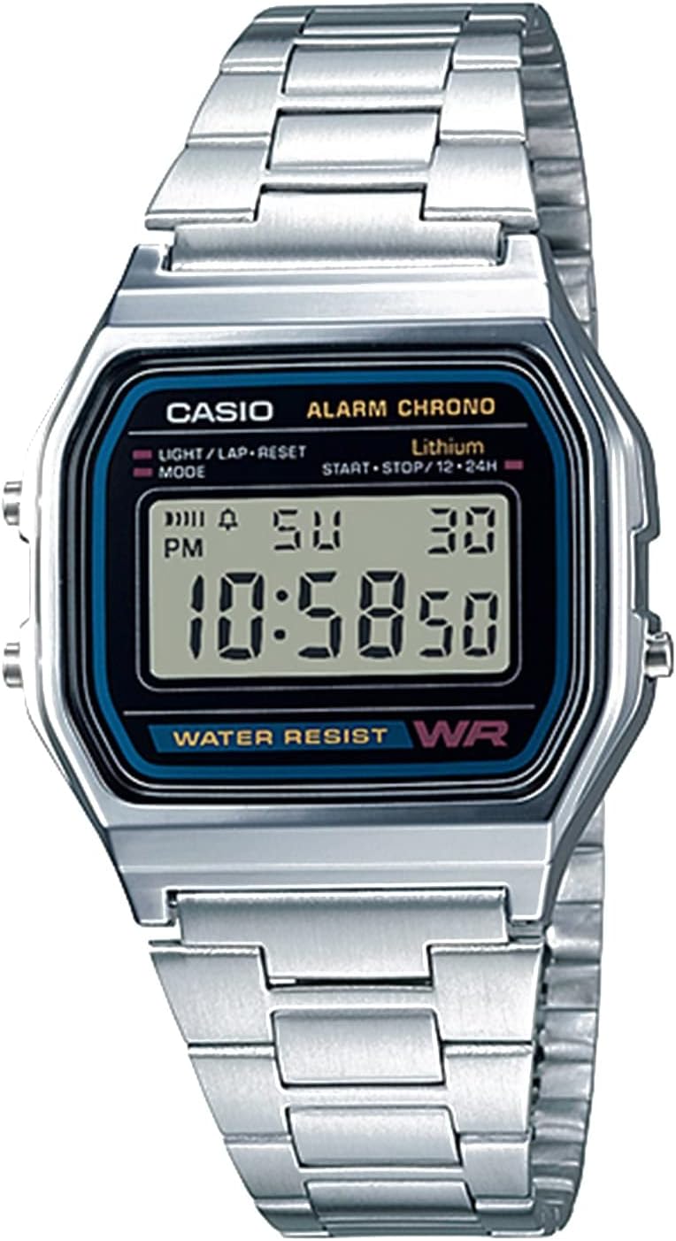 Casio A158WA Vintage Digital Watch | 100M WR | 7Yr Battery