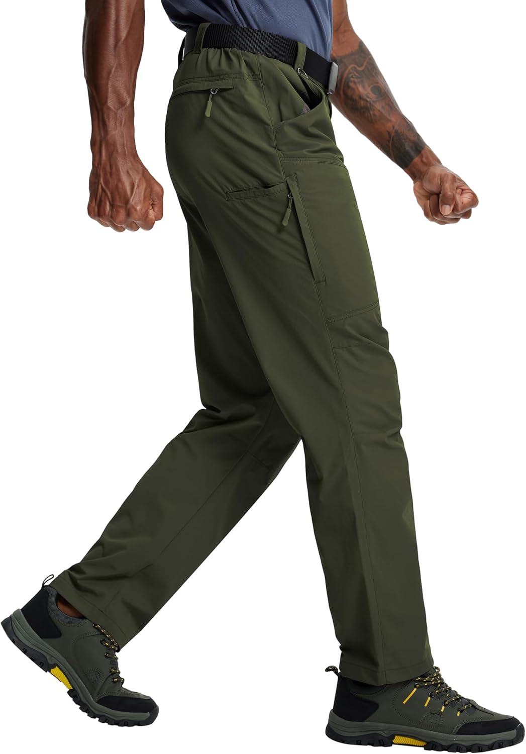 Mens Hiking Pants Lightweight Cargo Tactical Waterproof Quick Dry
