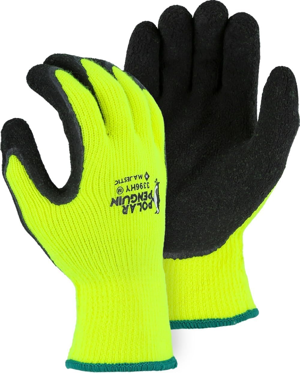 Majestic Polar Penguin Winter Lined Gloves for Cold Weather Tasks