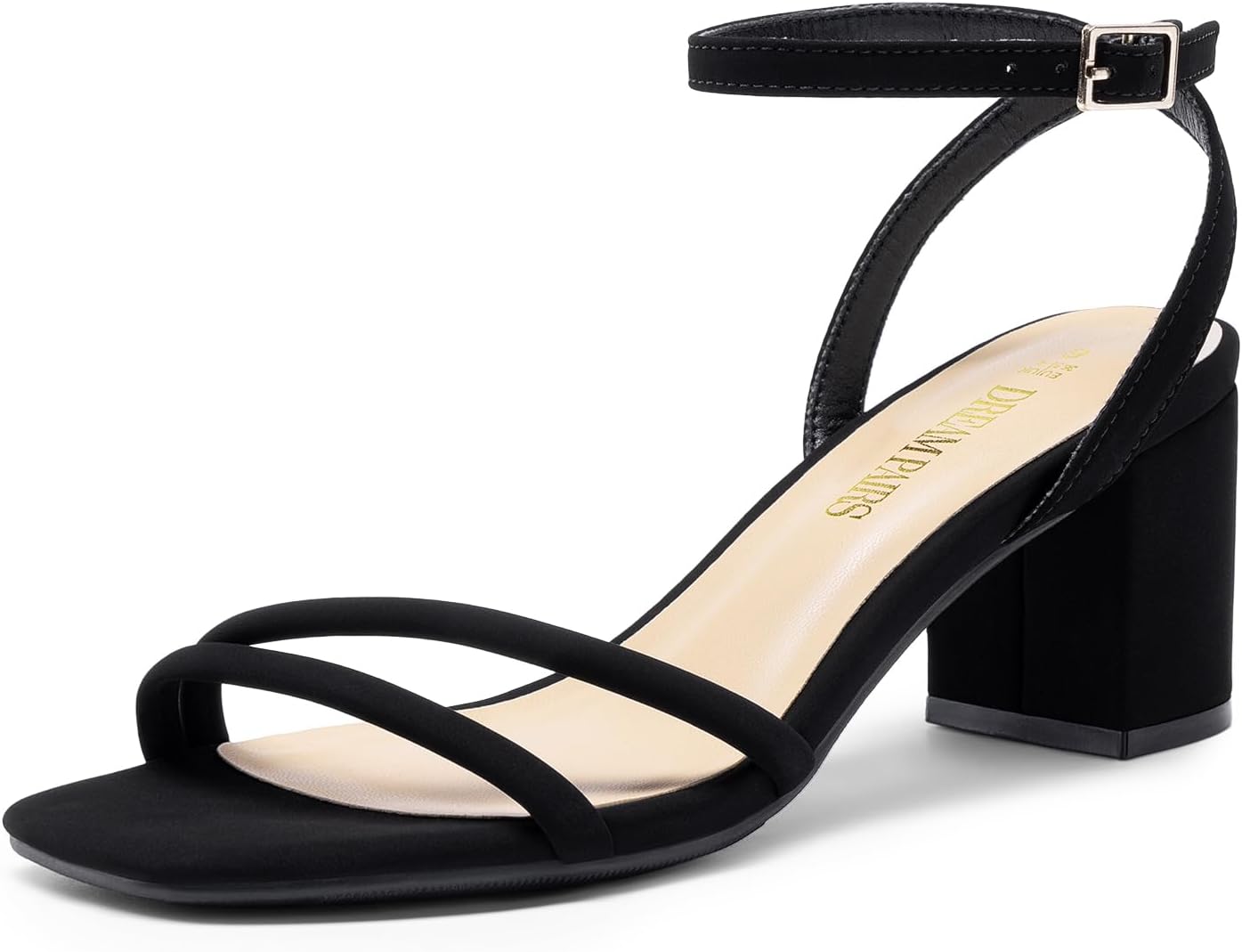 DREAM PAIRS Chunky Strappy Heels for Weddings and Daily Wear