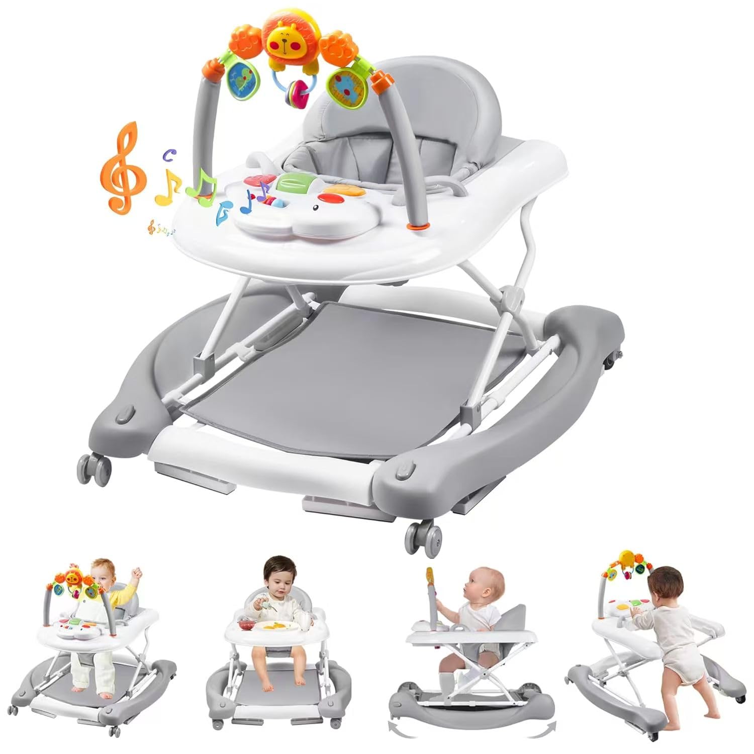 5 in 1 Baby Walker with Wheels for Boys and Girls 6-12 Months