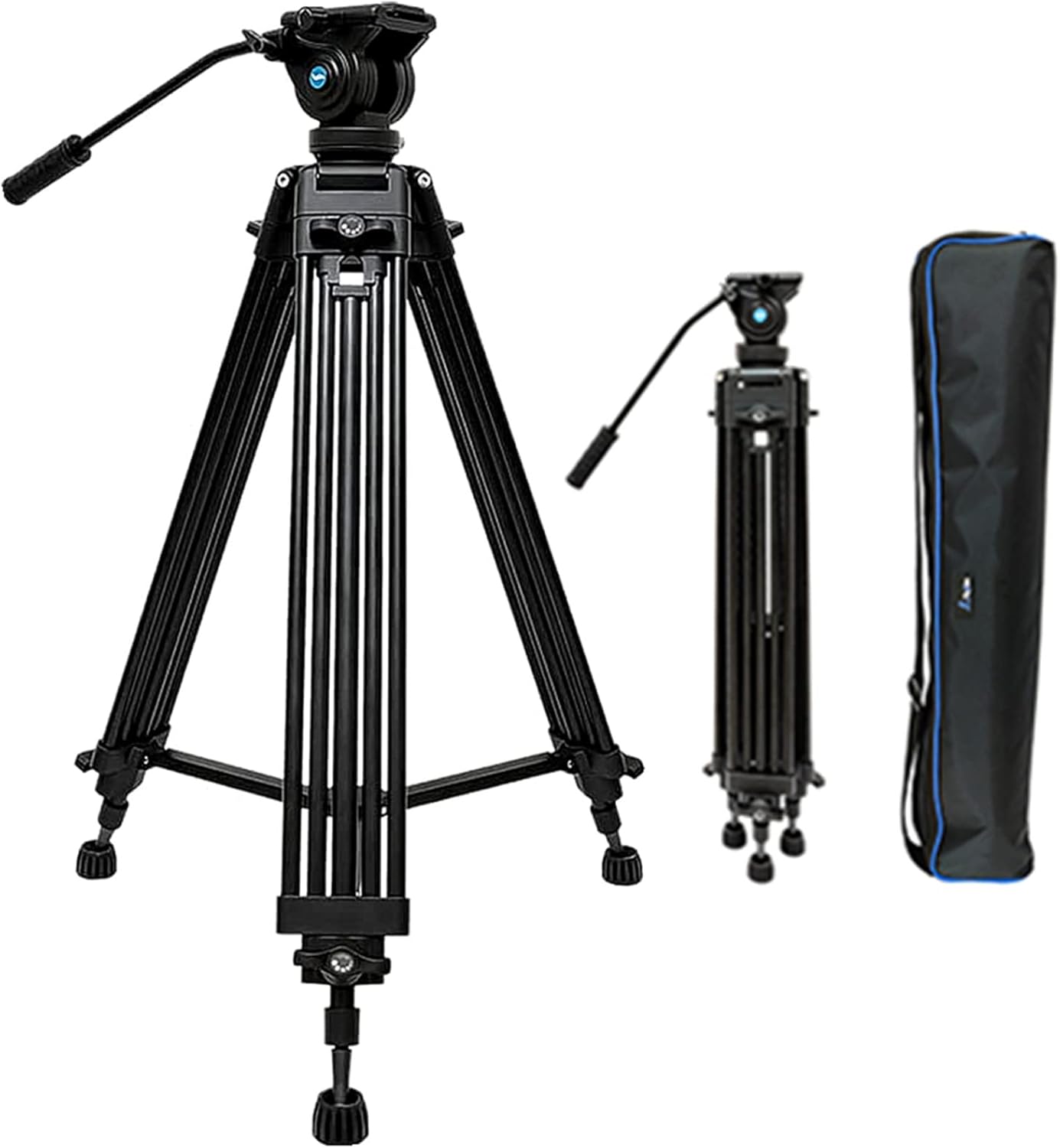 62in Video Tripod with Fluid Head for DSLR and Camcorders