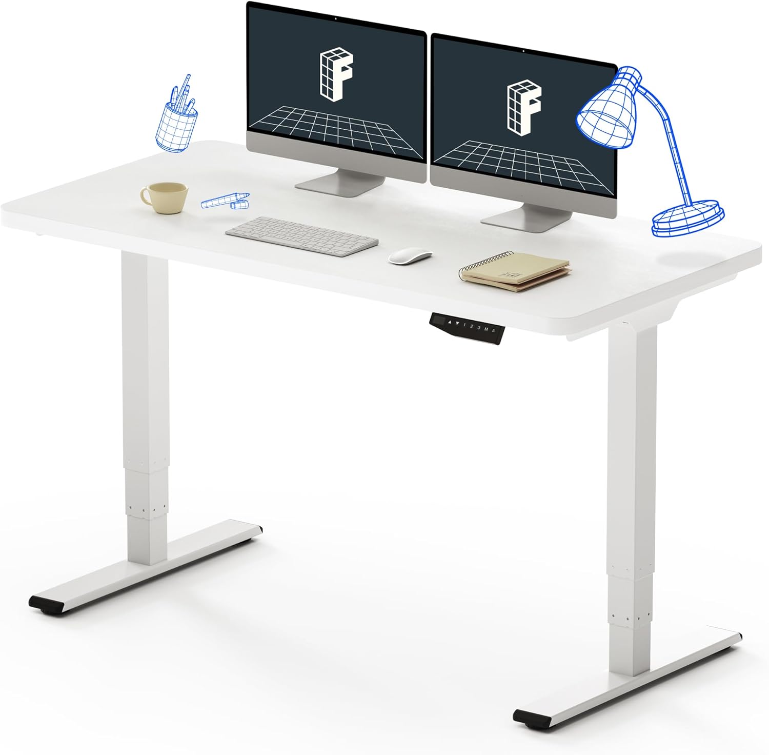 FLEXISPOT Pro 3 Stages Dual Motor Electric Standing Desk 55x28