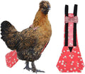 Pet Duck Goose Diapers Adjustable Cloth Nappy for Poultry - Red L