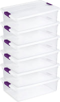 Sterilite 32 Quart ClearView Latch Box 6-Pack - Stackable Clear