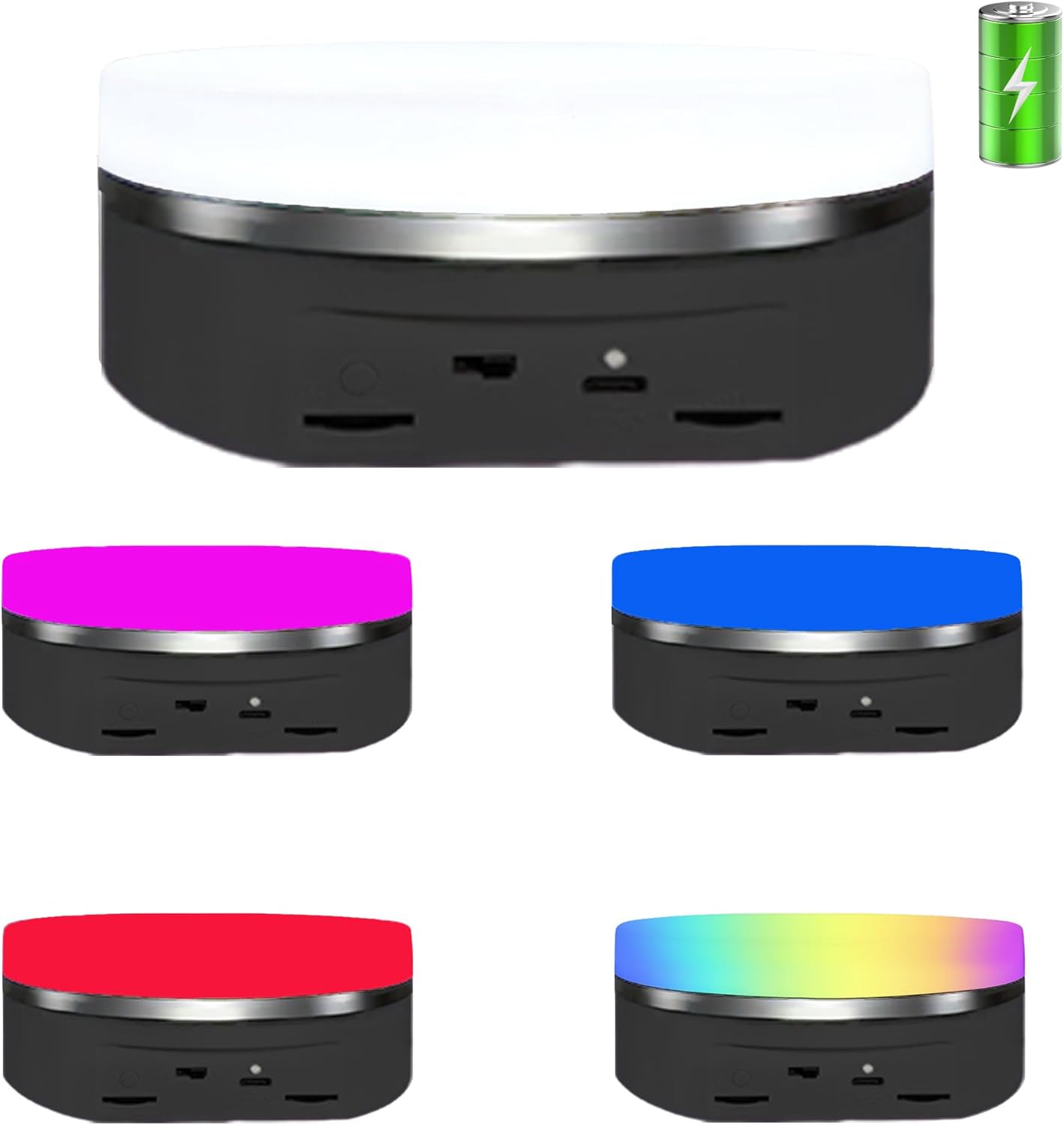 JAYEGT LED Luminous Rotating Display Stand for Jewelry & Art