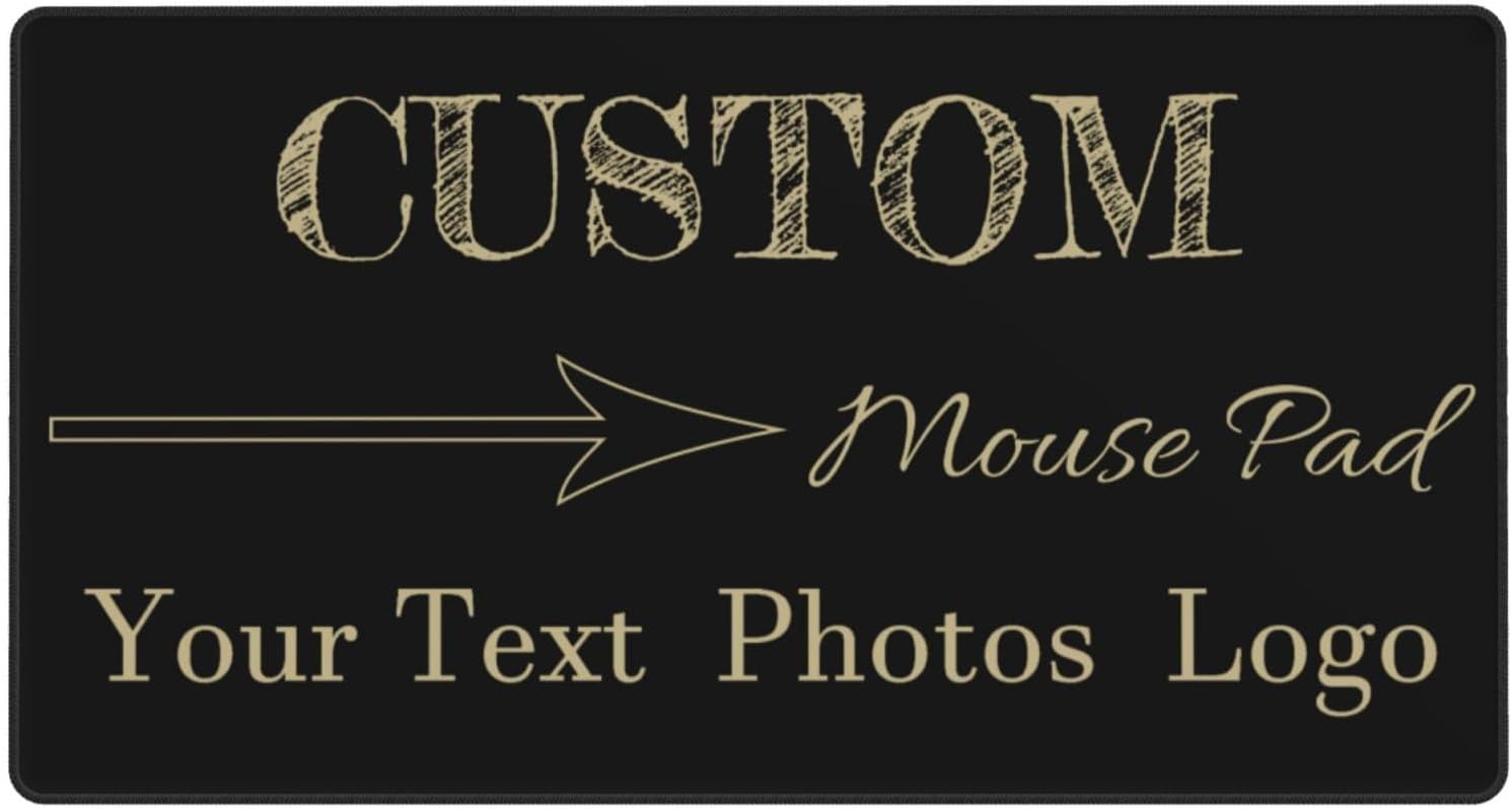 Personalized Gaming Mouse Pad - Custom Logo Text Photo Desk Mat (16x29.5in)