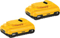 DEWALT 20V MAX 4 Ah Lithium Ion Battery 2-Pack - Compact Extended