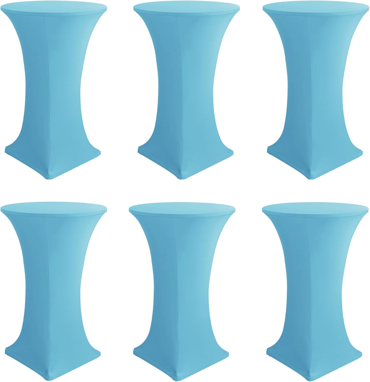 Light Blue Spandex Cocktail Table Covers for Highboy Tables