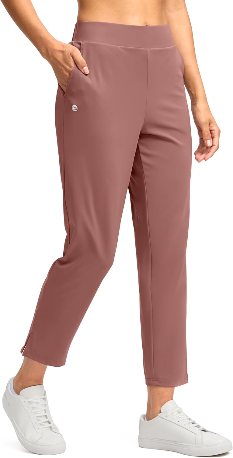 G Gradual Women's 7/8 Golf Pants with Pockets for Casual Wear
