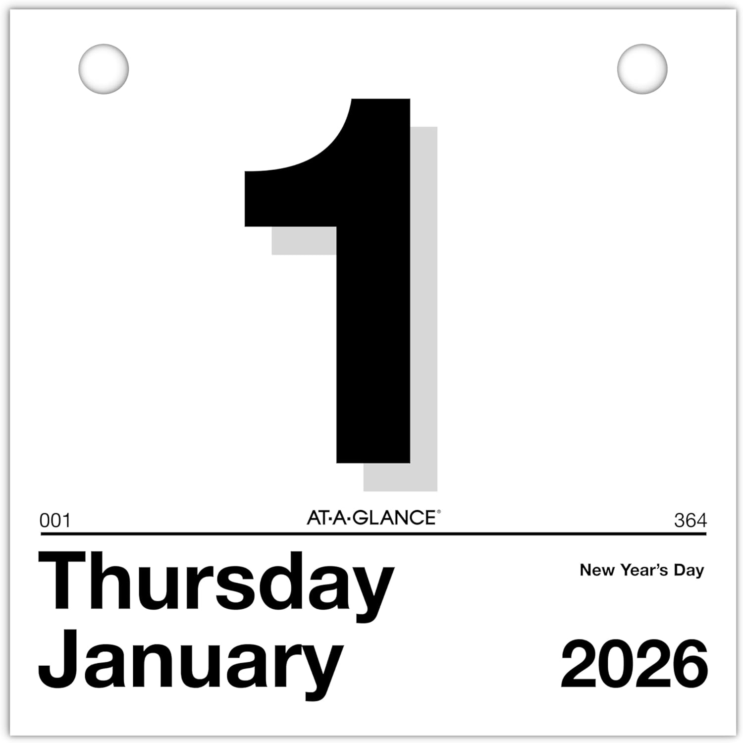 AT-A-GLANCE Today Is Daily Wall Calendar Refill for 2026