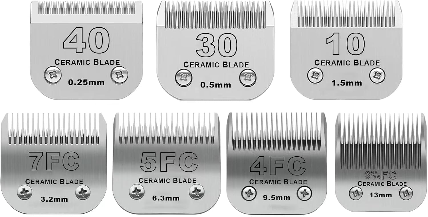 Detachable Pet Dog Grooming Clipper Ceramic Blades Set for Precision