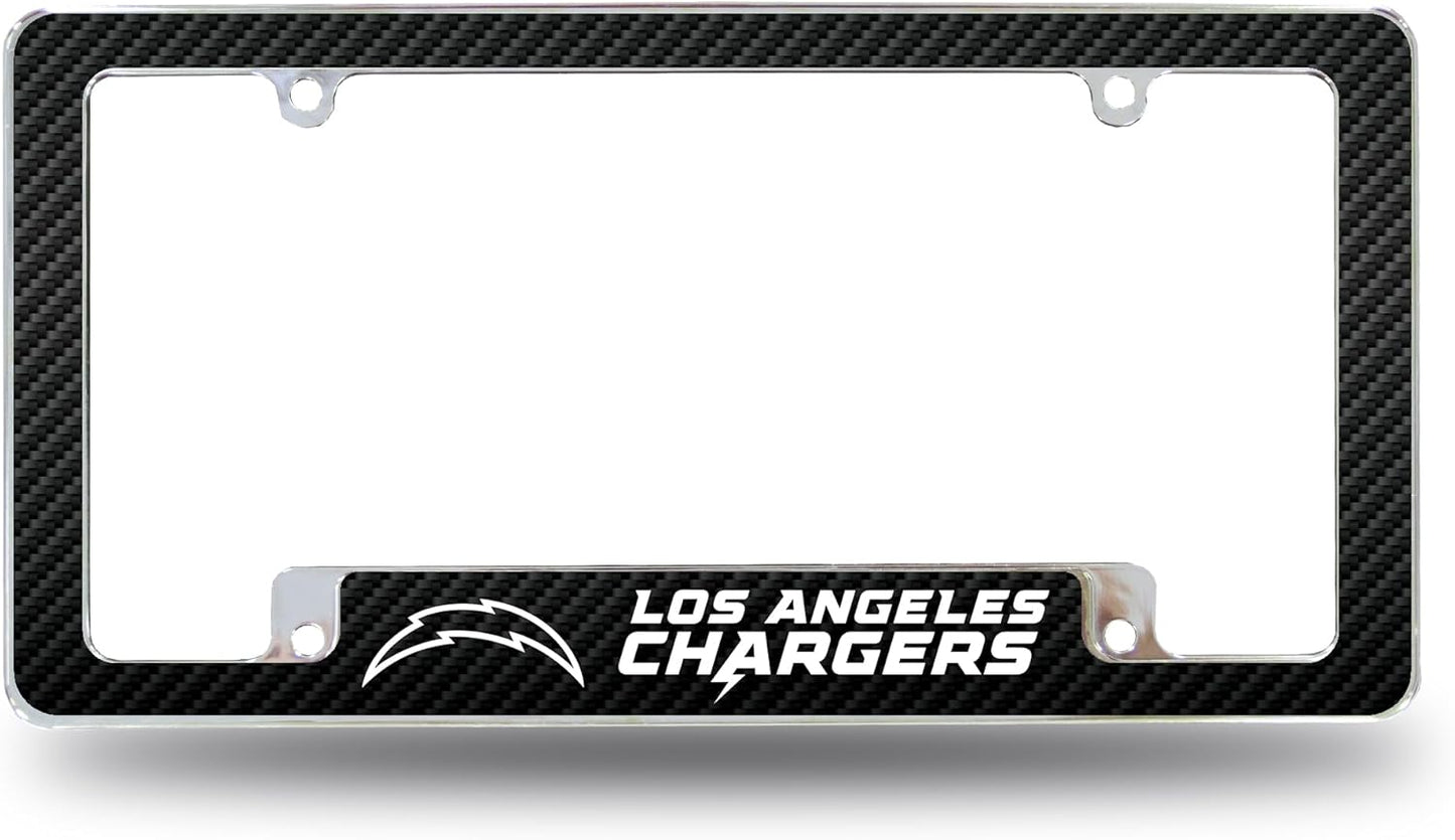 NFL Football Chrome License Plate Frame for Vehicles