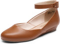 Women's Dress Flats with Ankle Strap - Comfortable Day-to-Night