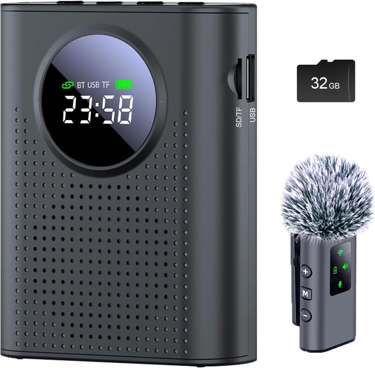 Voice Amplifier Wireless with Lavalier Microphone for Teaching