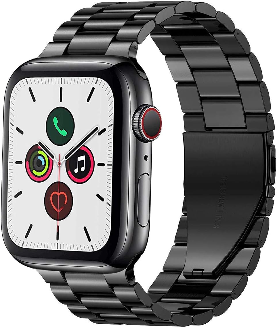 Stainless Steel Link Band for Apple Watch 42-45mm - Secure & Stylish!