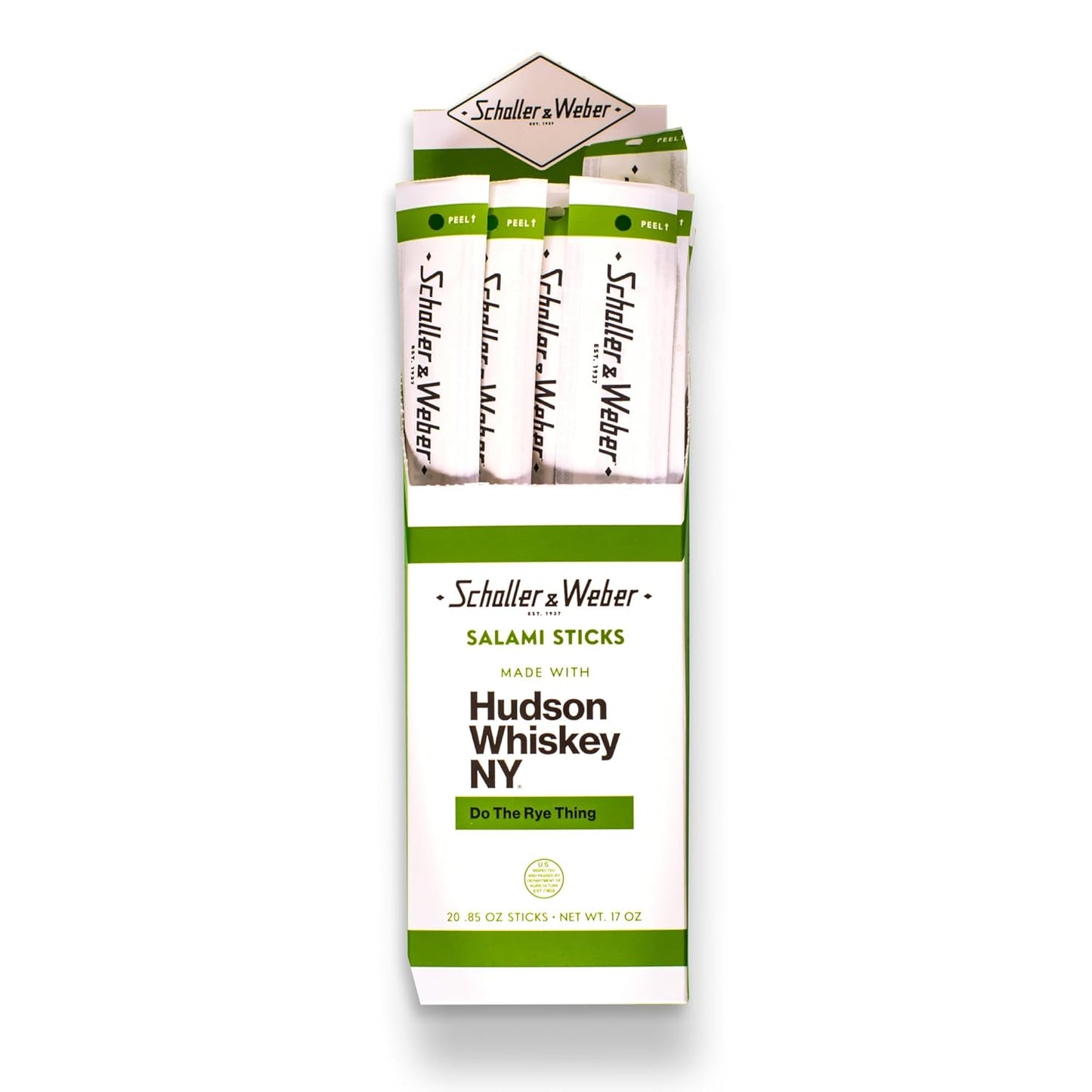 Schaller & Weber Hudson Whiskey Salami Sticks - Bold Flavor Snack