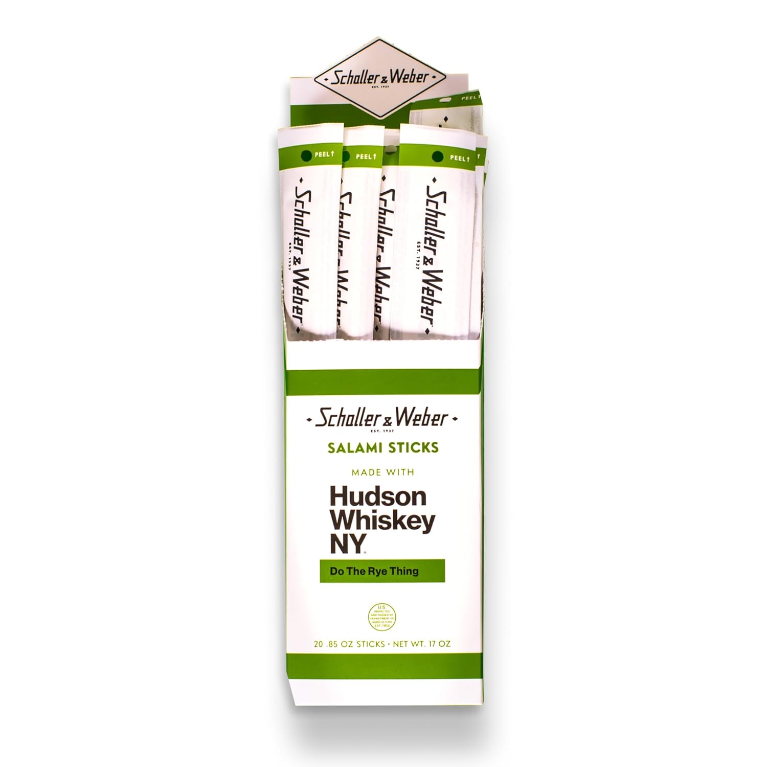 Schaller & Weber Hudson Whiskey Salami Sticks - Bold Flavor Snack