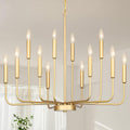 Gold Chandeliers for Dining Room Light Fixture Over Table - Classic