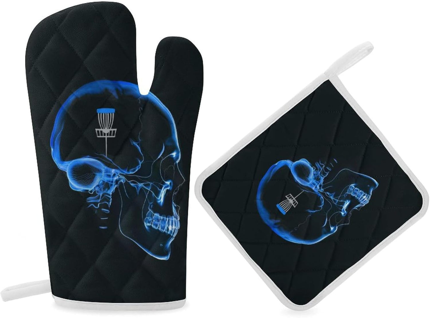 Skull Design Heat Resistant Oven Mitt - Cooking Essential