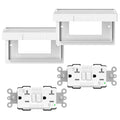 Horizontal Outdoor GFCI Outlet with Cover - Weather Resistant Safety