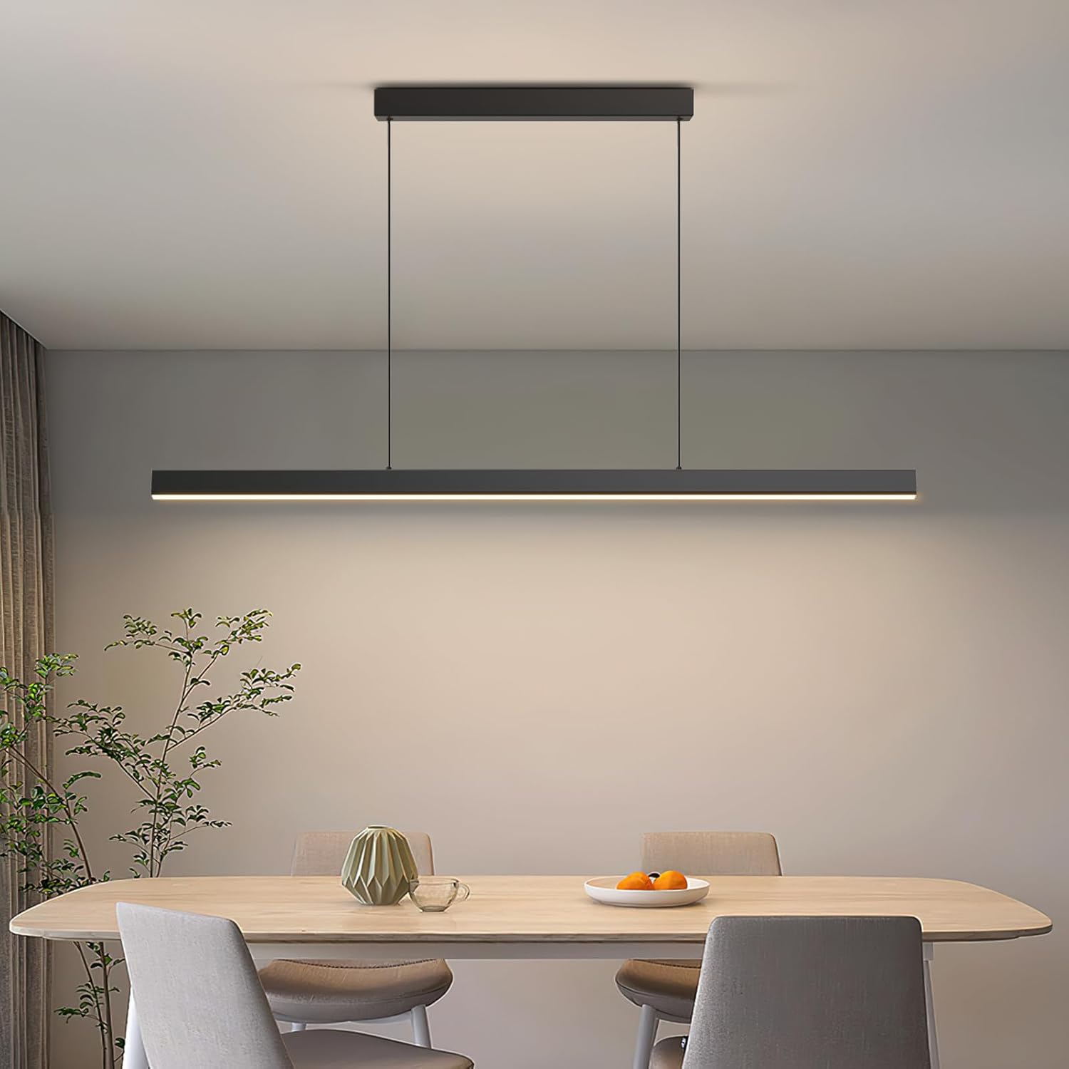 Modern Island Lights 57in LED Pendant Light with Remote Control
