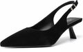 Mostrin Kitten Heels Pointed Toe Slingback Pumps (Style XQ8K)