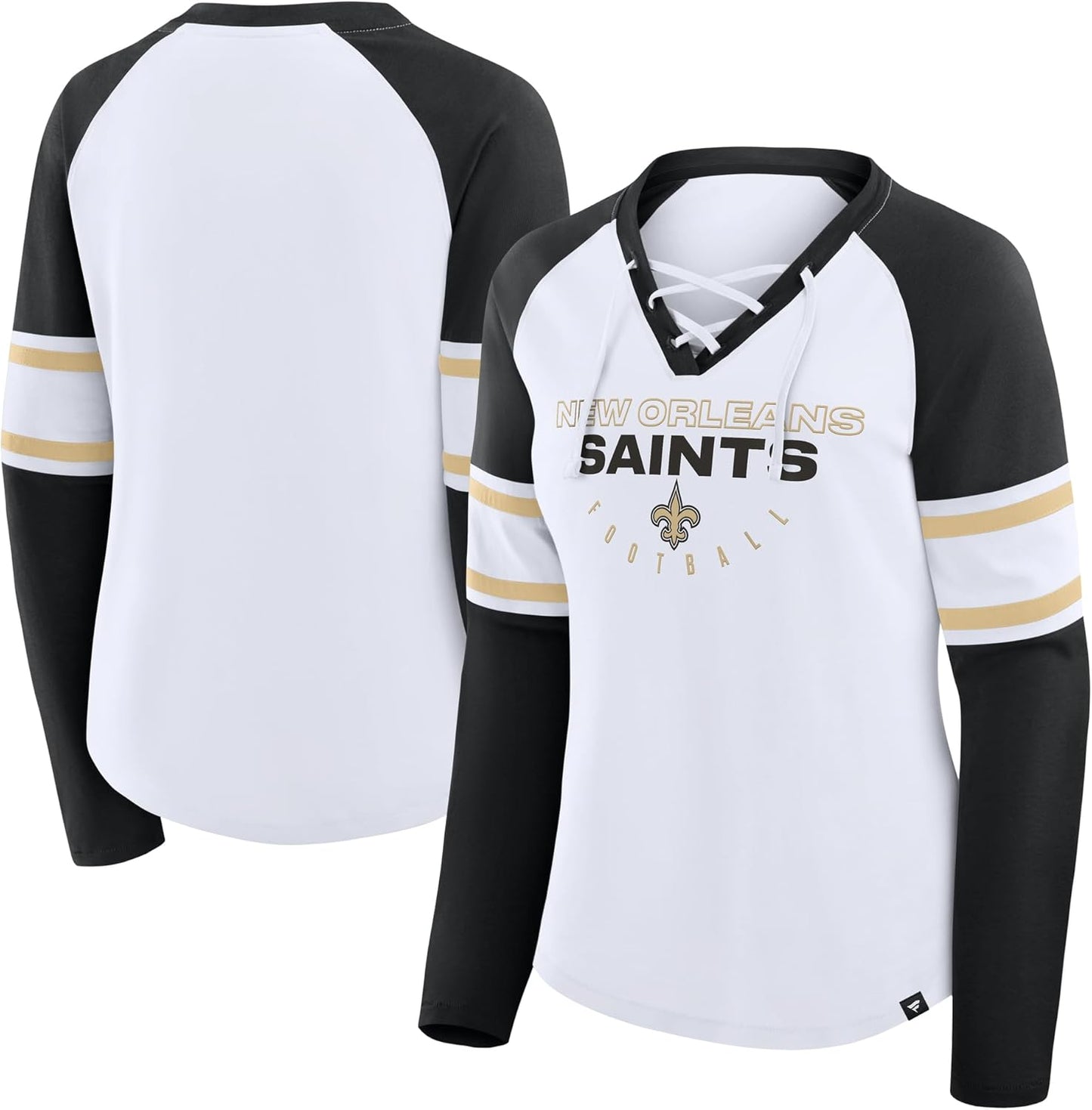 Fanatics Women's NFL Redzone Blitz Package Lace-Up V-Neck Tee