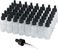 48 Pack 1oz Glass Dropper Bottle Clear Frosted Tincture Bottles