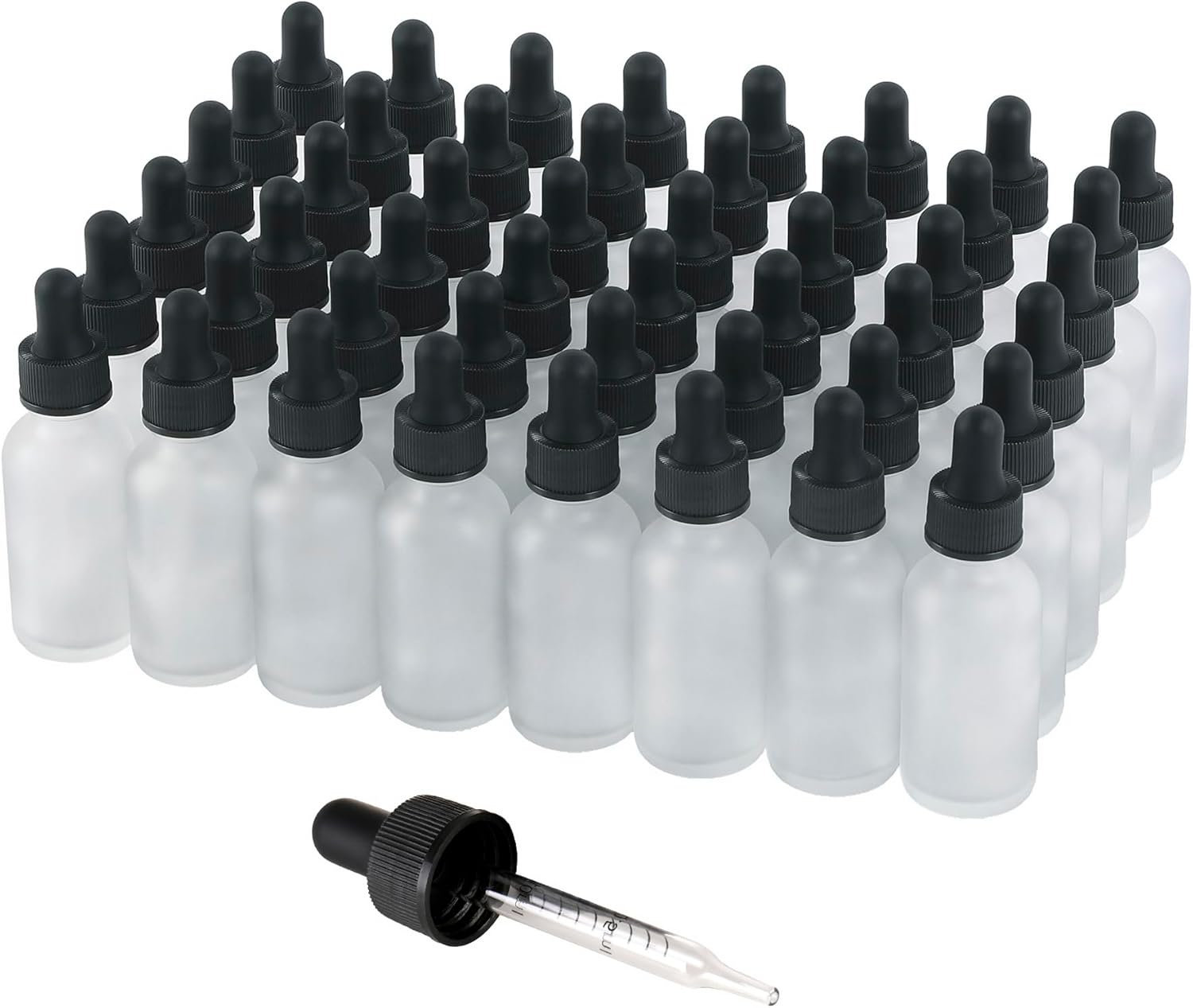 48 Pack 1oz Glass Dropper Bottles for Essential Oils and More