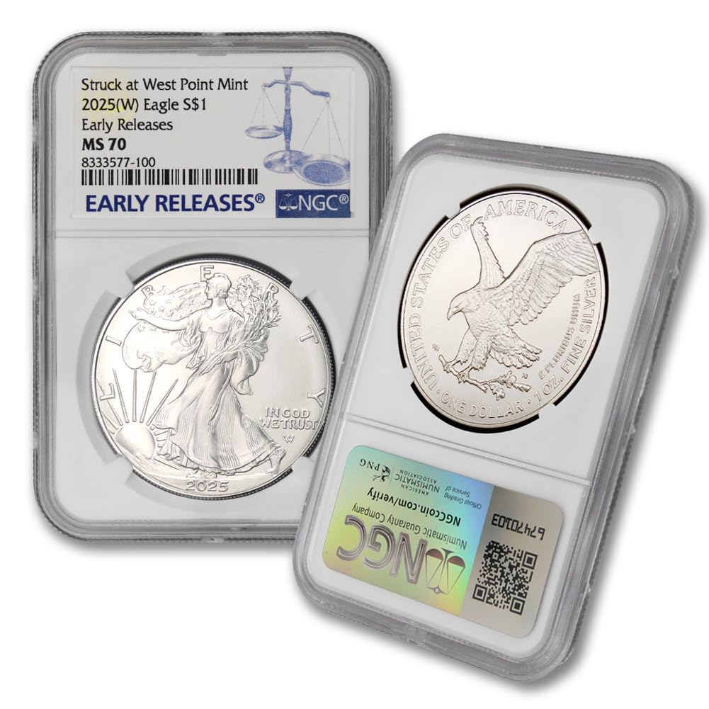 2025 1 oz American Silver Eagle Coin MS-70 Early Releases Review